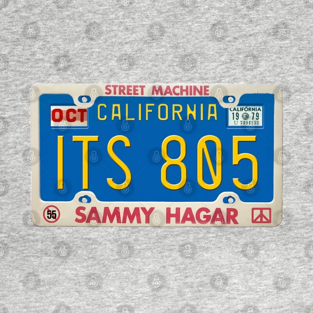 Sammy Hagar - It's 8:05 (Time to Rock) License Plate by RetroZest